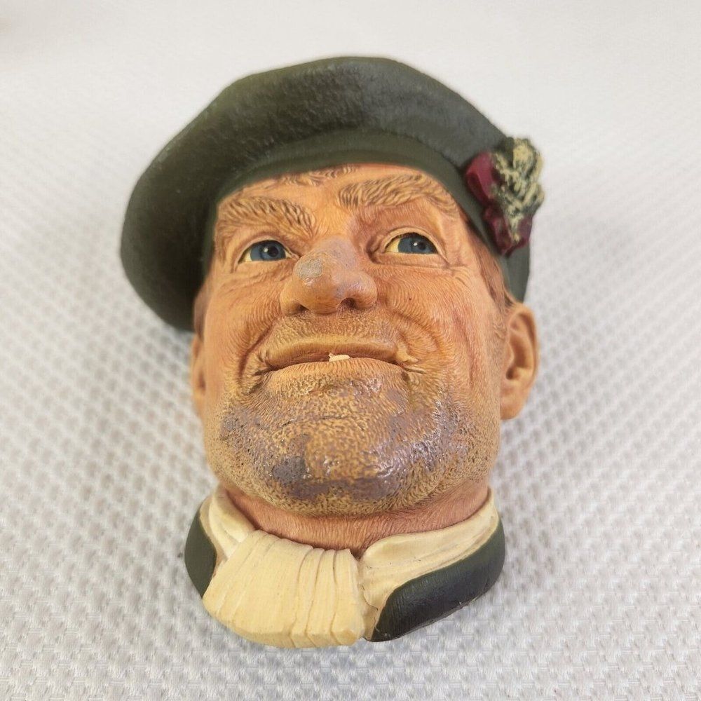 Vintage Bossons Jock Chalkware Head 1960's Congleton England - Picture 4 of 7